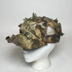 Vintage Camo Mesh 3D Leaf Snapback Hat Hunting One Size Fits All Made In USA